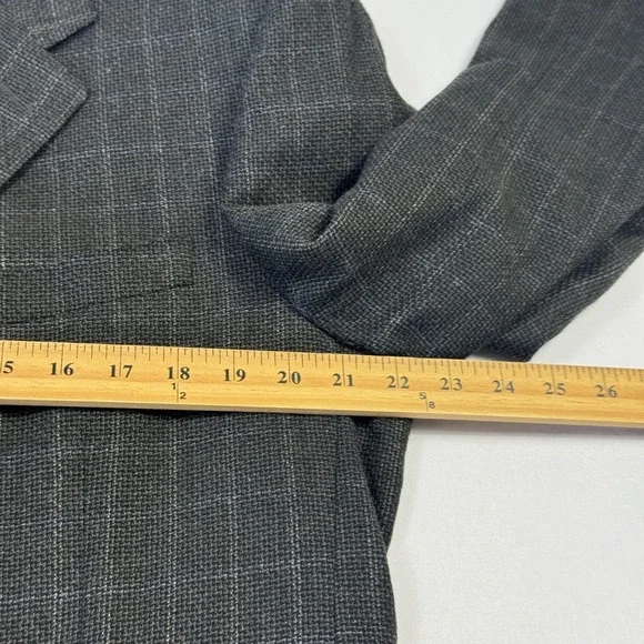 Canali Suit Jacket Mens 54 Gray Check Wool Cashmere Tweed Sport Coat Made Italy